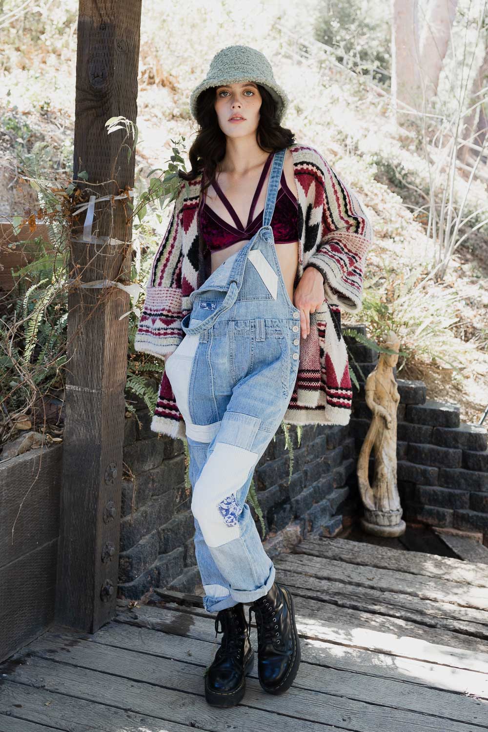 Berry Aztec Pocketed Cardigan from PinkyBelles Boutique