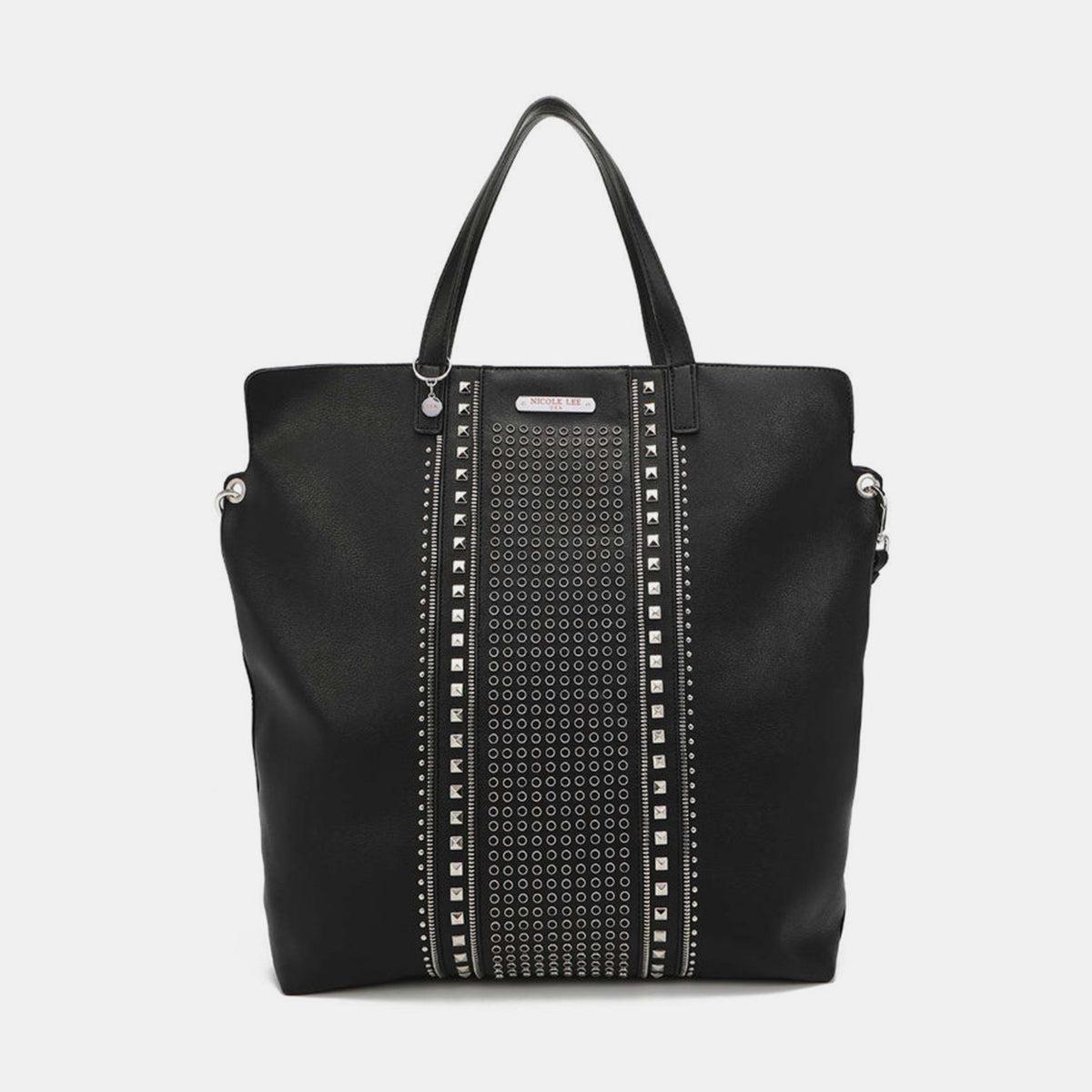 Black Studded Large Tote Bag from PinkyBelles Boutique