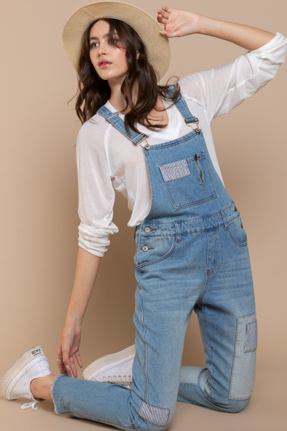 Denim Pocketed Denim Overalls from PinkyBelles Boutique