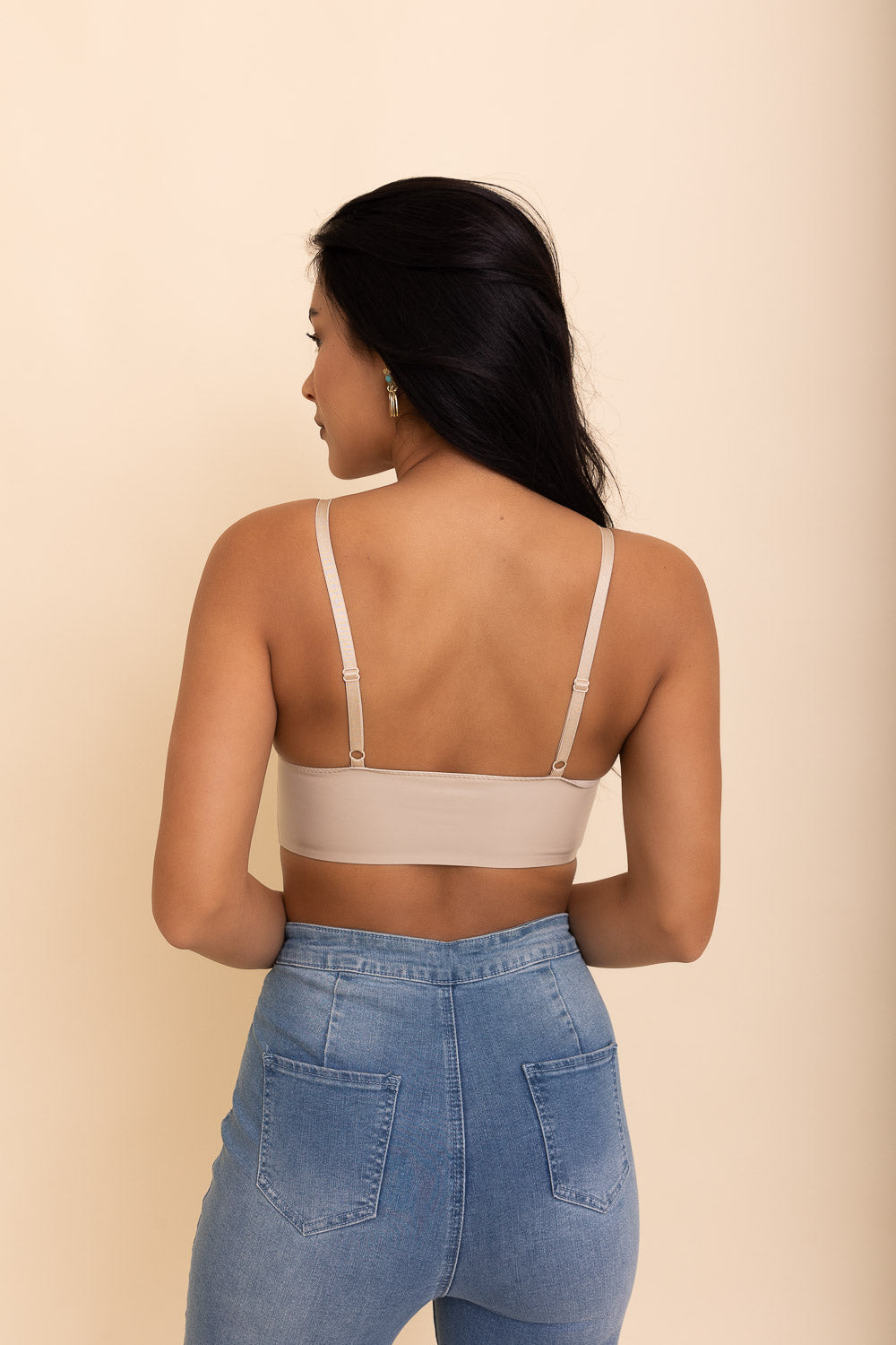 Cognac Faux Leather Crop Top from PinkyBelles Boutique