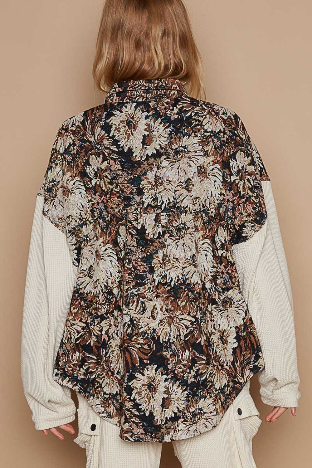 Floral Floral Jacquard Shacket from PinkyBelles Boutique