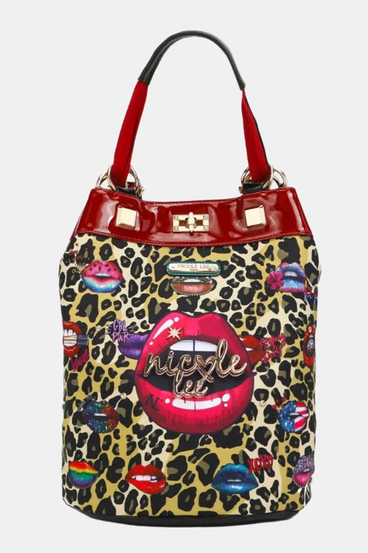 Leopard Leopard Print Bucket Backpack from PinkyBelles Boutique