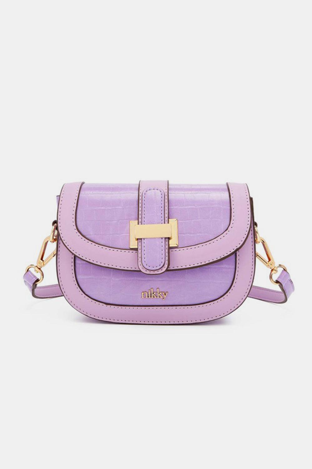 Lilac Small Embossed Crossbody Bag from PinkyBelles Boutique