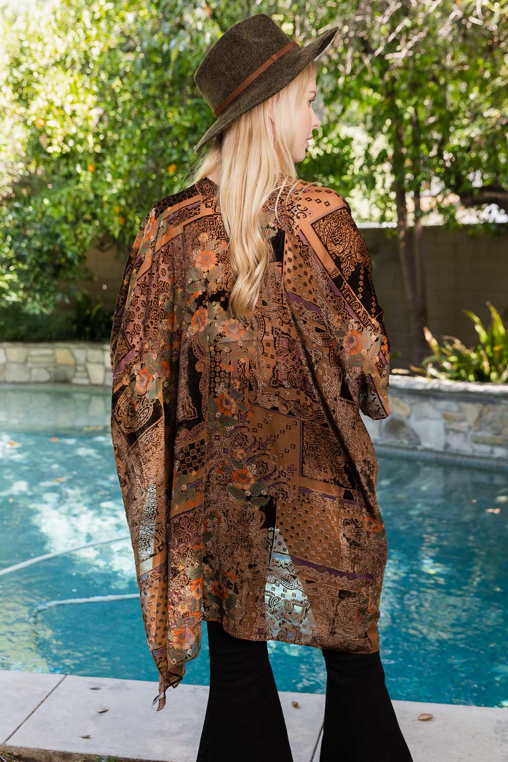 One Size Mandala Velvet Kimono from PinkyBelles Boutique