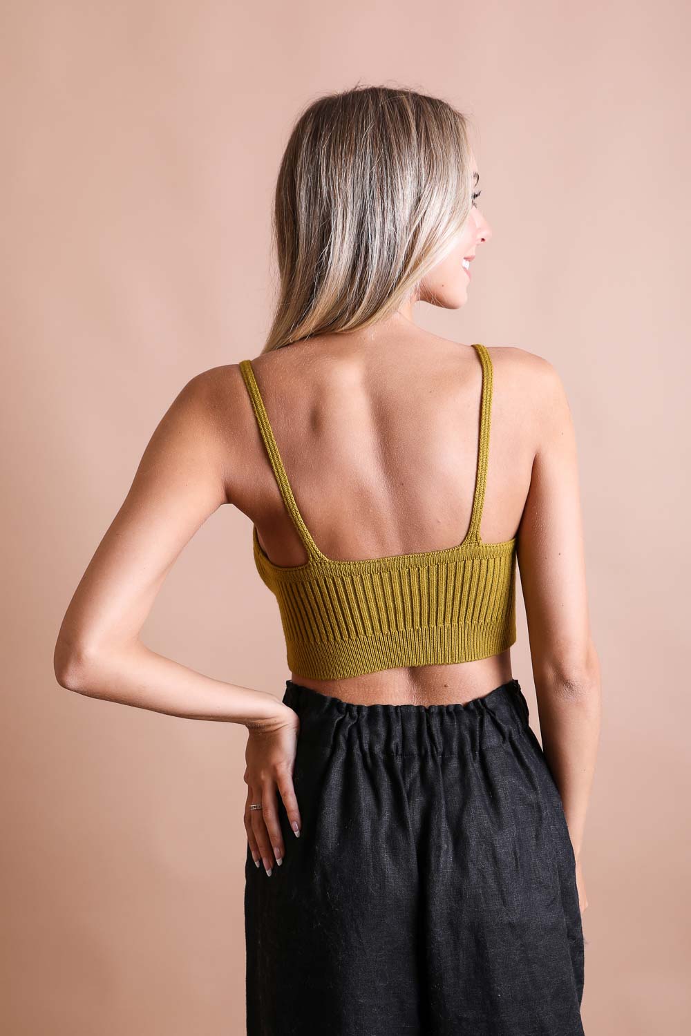 Blush Rib Knit Crop Top from PinkyBelles Boutique