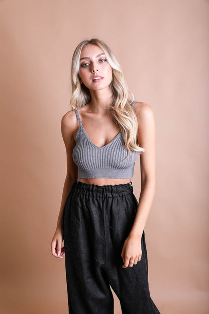 Blush Rib Knit Crop Top from PinkyBelles Boutique